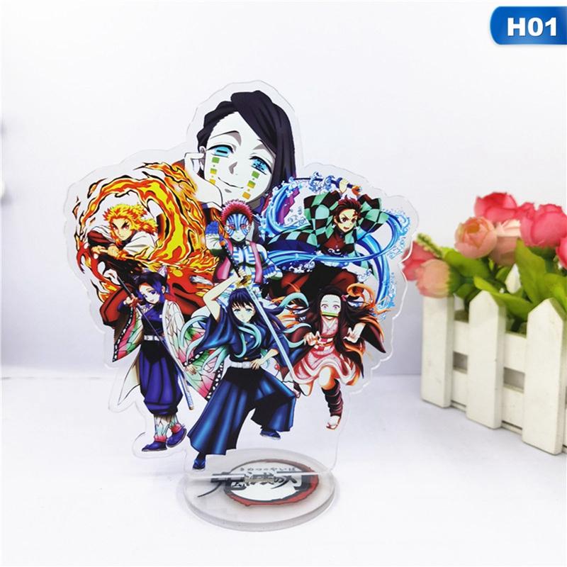 Anime Demon Slayer Cartoon Character Transparent Acrylic Stand Doll Model Toy Desktop Decoration Gift