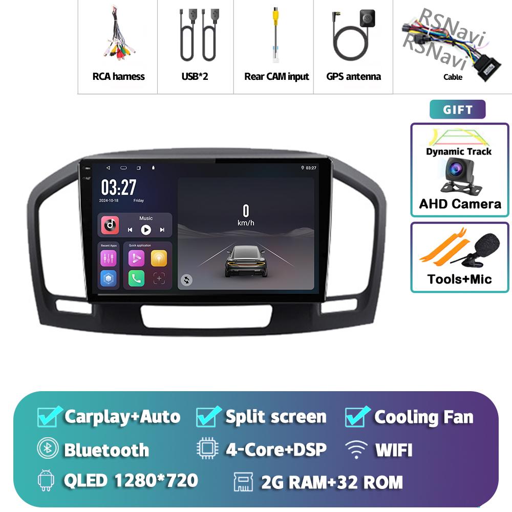 Android 14 Carplay Car Radio For Buick Regal Opel Insignia 2009 - 2013 Multimedia Video Player Navigation GPS Stereo 2Din DVD BT