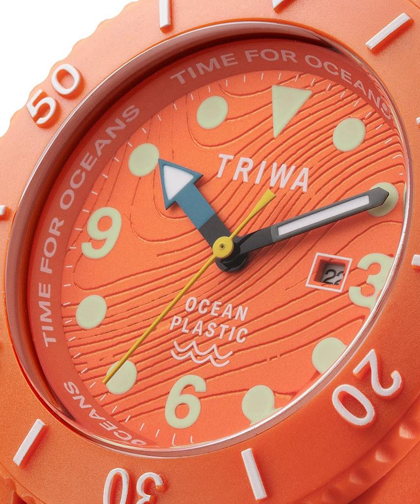 Watch TIME FOR OCEANS SUBMARINER NEMO Orange Official Import Swedish Nordic Design Recycled Nylon Strap TRIWA/Triwa Men's & Women's (Unisex)