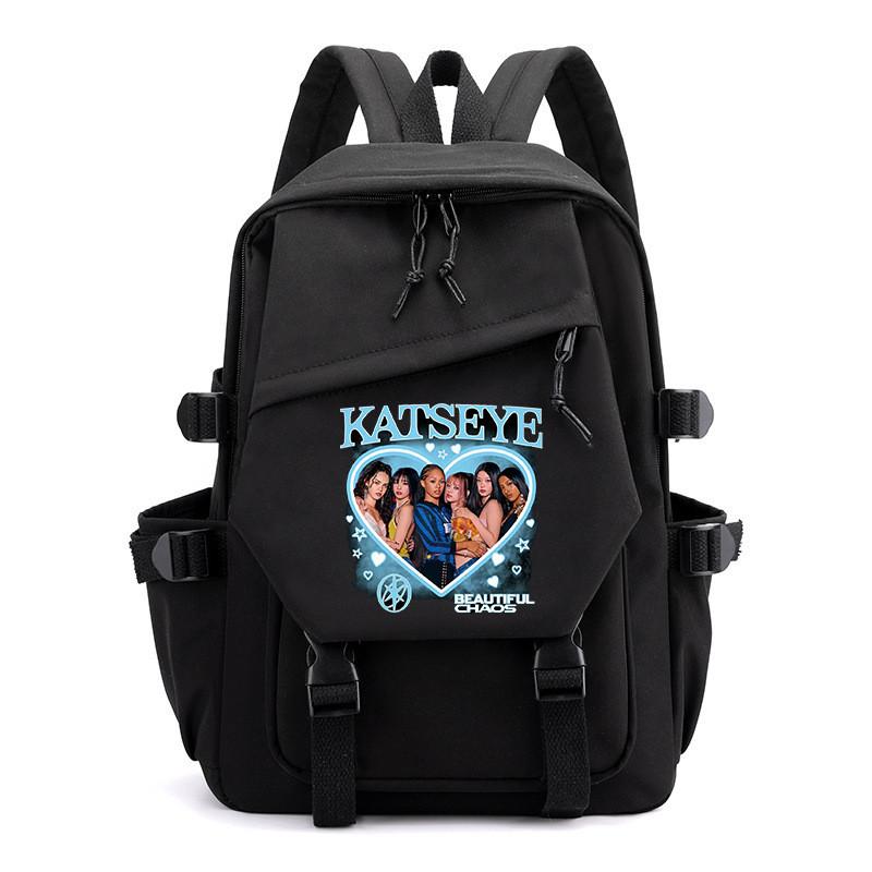 

Children Student KATSEYE Printed Backpack Outdoor School Waterproof Canvas Nylon Bag