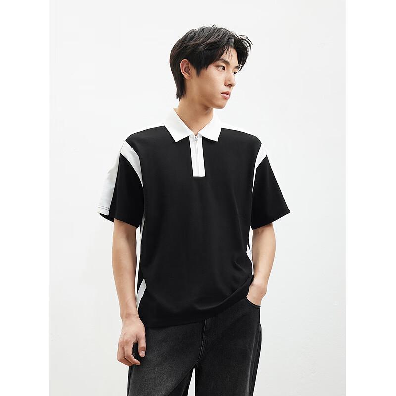 GXG Men's Patchwork Contrast Polo Shirt