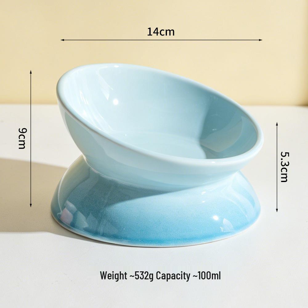 Ceramic Gradient Pet Bowl for Cats and Dogs - Feeder, Food, and Water Bowl
