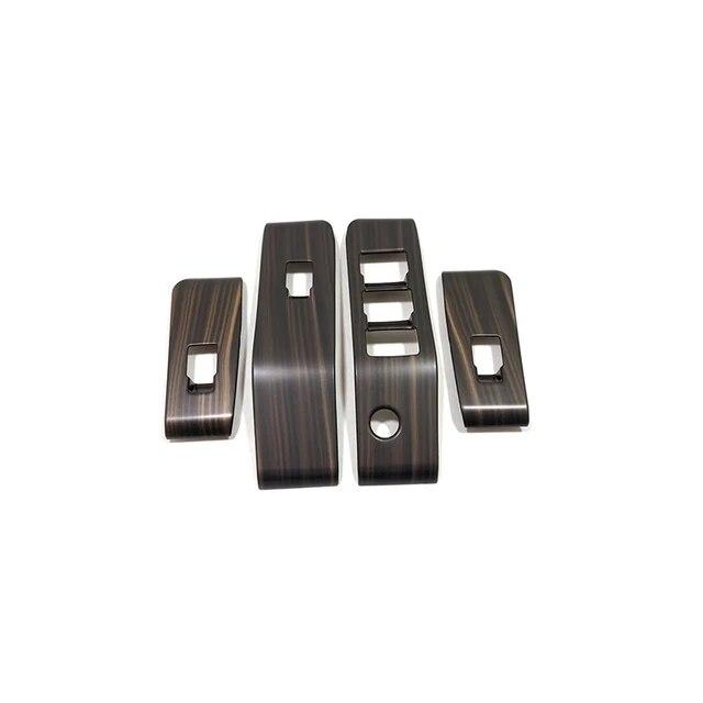 Dřevodekor Pro Toyota Highlander -22 Interiérové Doplňky Auto Loketní Opěrka Spínač Zvedání Skel Okna Dekorativní Samolepka Kryt