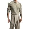 Shirt, Long Sleeved Sweater with Collar, Sweater, Men's, British Business Style, Slim Design, Winter Interior, Professional Men's Clothing