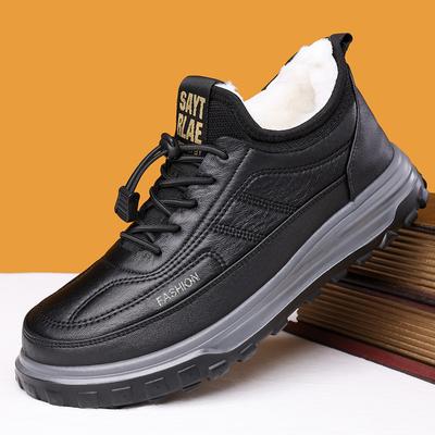 Cotton Shoes Men's New Winter Velvet Thickened Middle-aged and Elderly Cotton Boots Soft Sole Thickened Warm Dad Cotton Shoes