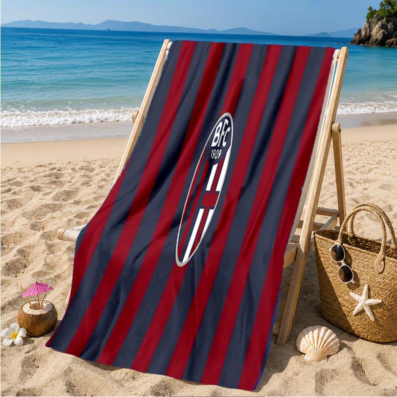 Bologna Crest Design Beach Towel Microfiber Beach Towel, Lightweight and Quick-Dry, for Summer Travel, Swimming Pool Fan Birthday Gift