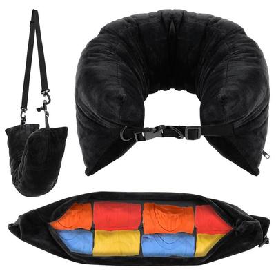 Cuscino da Viaggio Portatile - Cuscino Multifunzionale a Forma di U, Contiene Vestiti, Ideale per Viaggi in Aereo