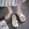 Summer Lightweight Women Flat Sandals Fashion Bandage Slip-on Slippers Beach Open-toe Soft Sandalias Girl Student Slide De Mujer