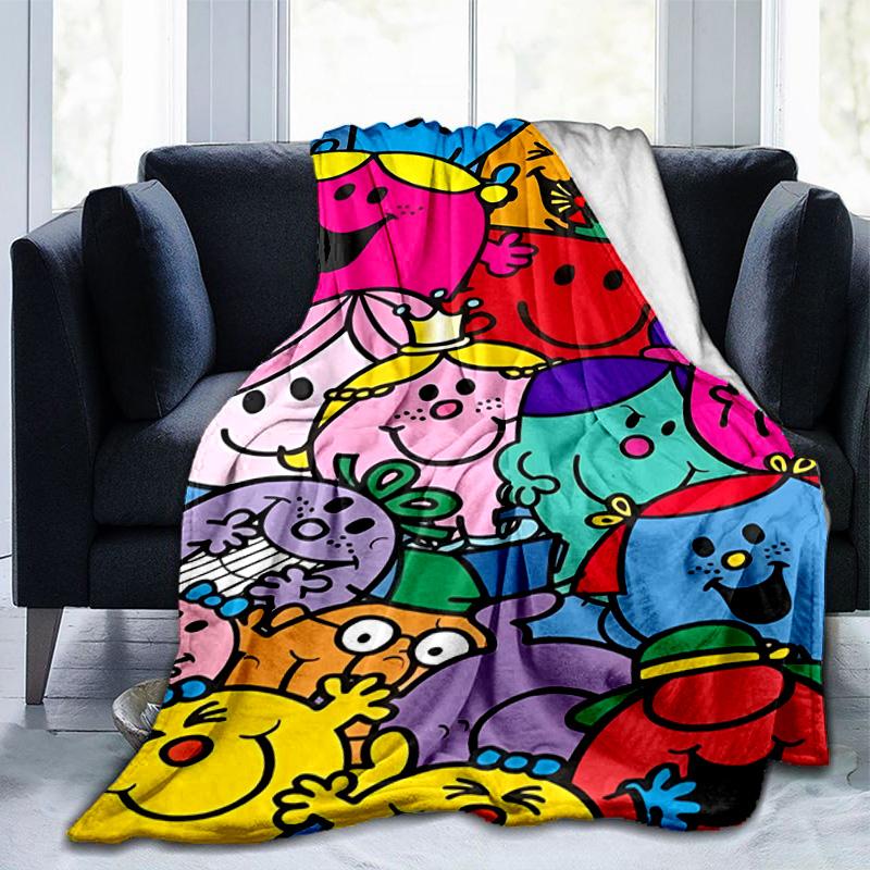Mr Man Colorful Creatures Blanket Suitable for Sofas, Beds, Offices, And Camping - Perfect Gift for Halloween Christmas