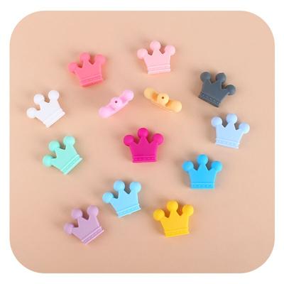 2 Pcs Baby Pacifier Chain Accessories DIY Crown Silicone Beads Baby Molar Bracelet Anti-dropping Nipple Pacifiers Accessories