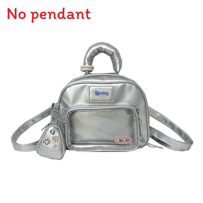 

Прозрачный милый рюкзак с отделением на молнии внутри, материал ПУ для школы