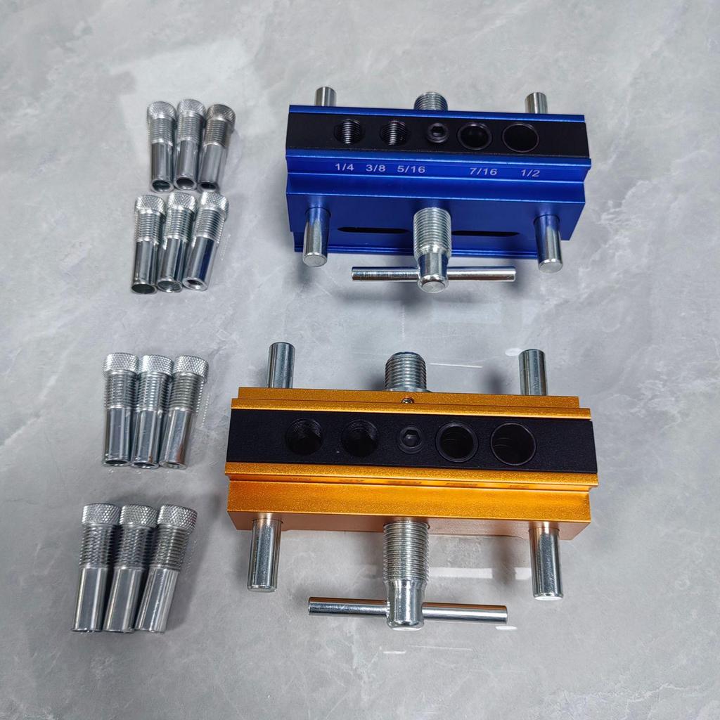 Woodworking Metric/Imperial Punch Locator Tool for Straight and Oblique Holes