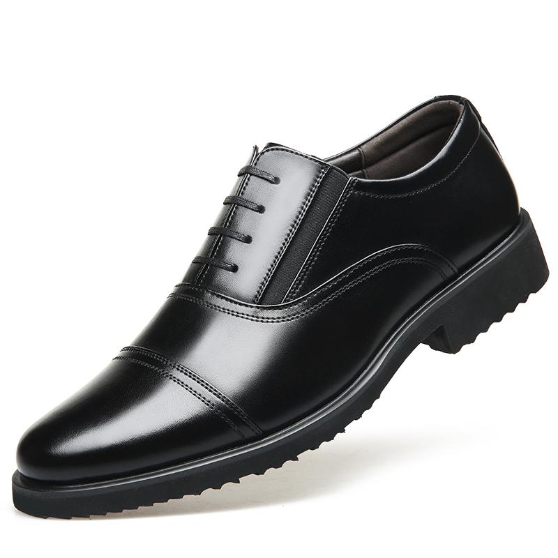 Fashion Men's Classic Oxford Dress Shoes Leather Lace-Up Formal Business Shoes Comfortable Office Wedding Shoes for Men New Brand Flats