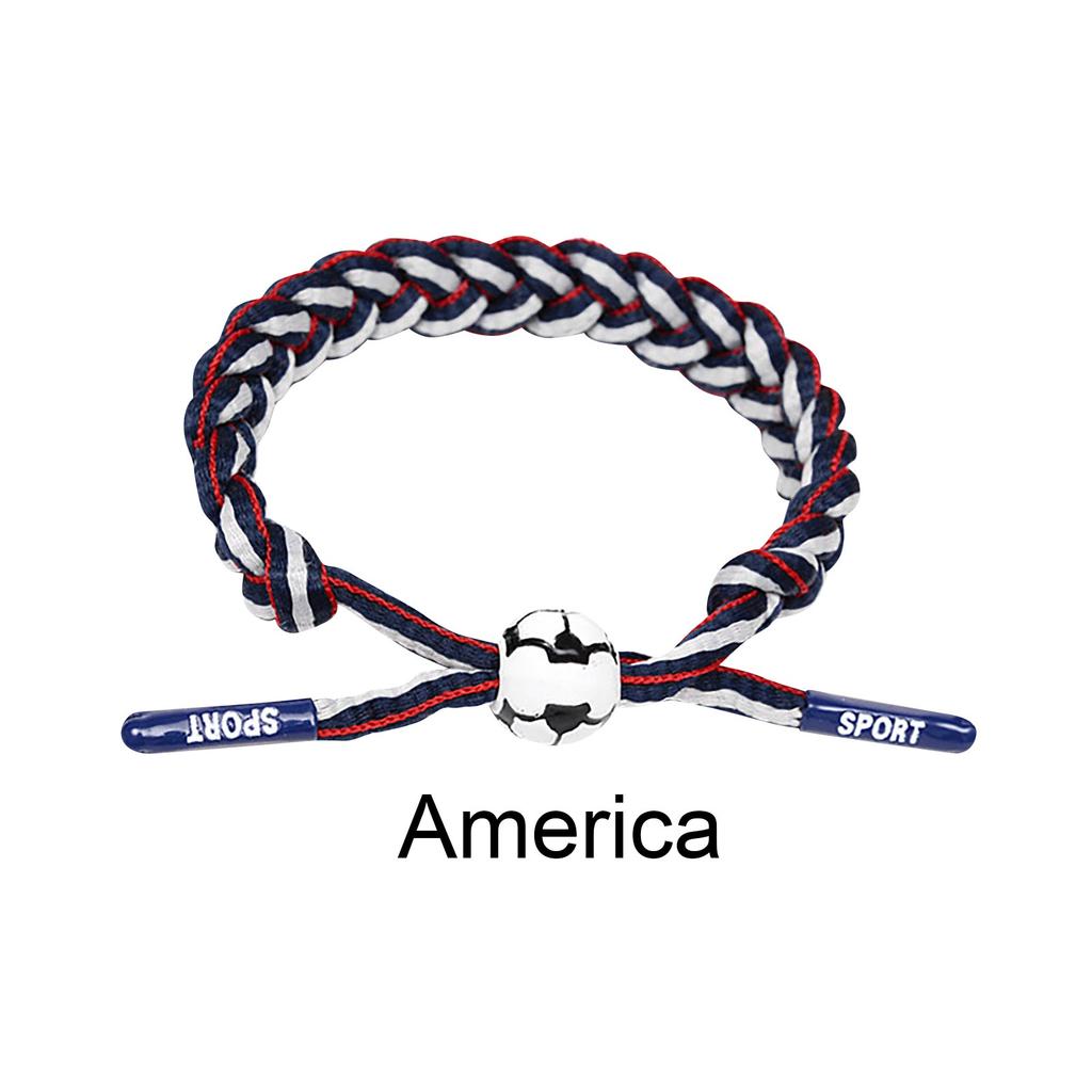 Football Team Fan Support Identification Woven Bracelet