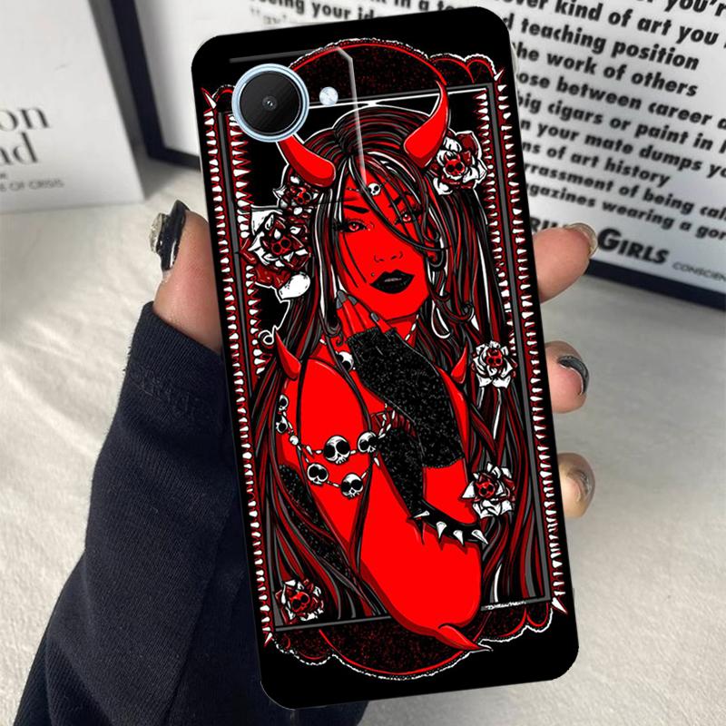 Satan Nun Devil Girl For Realme GT7 Pro GT6 C67 C65 C63 C61 C55 C53 C51 C71 C75 10 11 12 13 14 15 Pro Plus Case