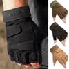 Wear-Resistant Motorcycle Gloves Anti-Slip Half Finger Gloves Retro Racing Gloves  Outdoor Sport