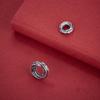 S925 Sterling Silver Hammered Twisted Spacer Ring Beads for DIY Jewelry Crafting.