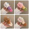 Autumn and Winter Lamb Fur Cute Little Bear Hair Clip Large Plush Duckbill Clips Sweet Hair Accessories Girl's Side Bangs Clip