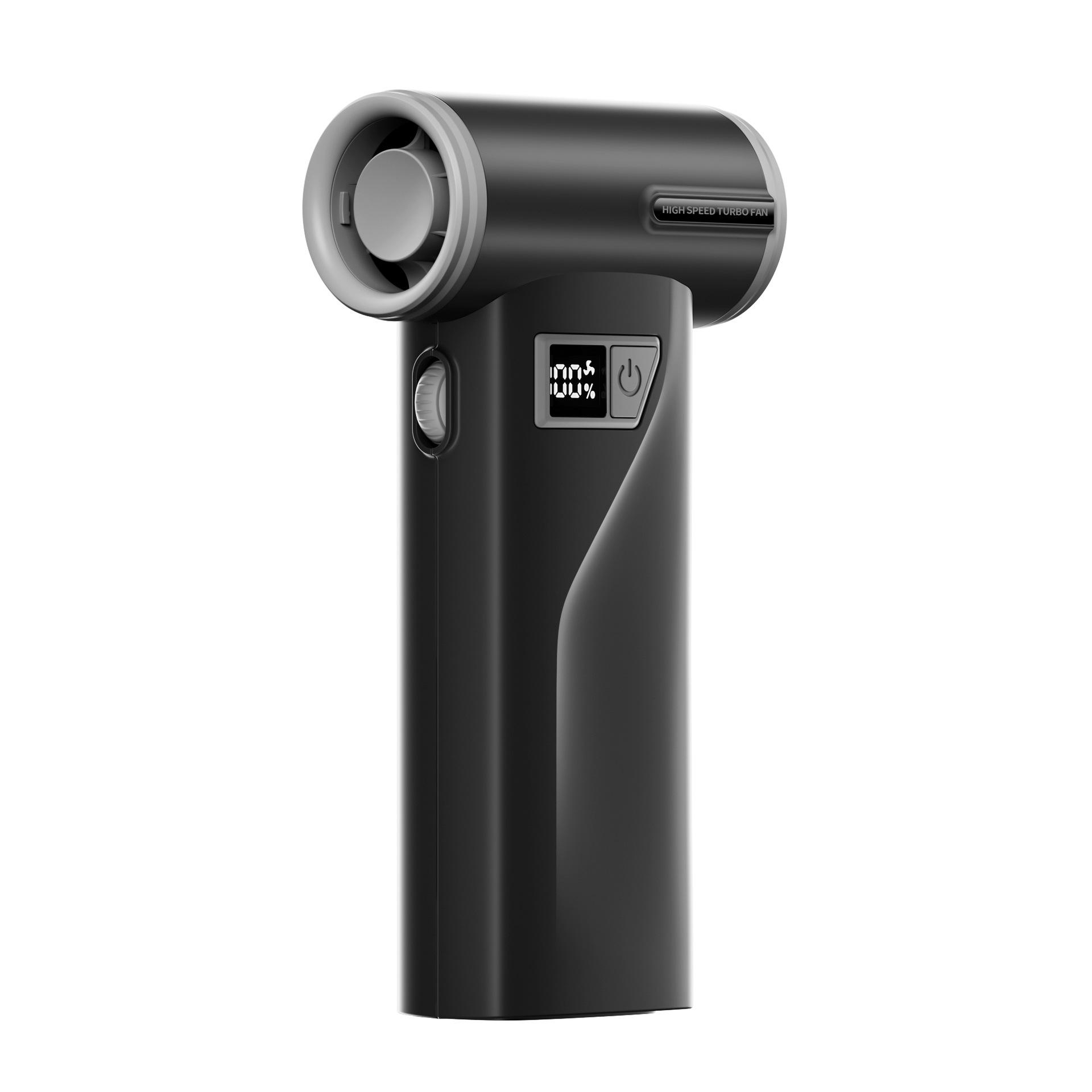 

USB Rechargeable Aluminum Alloy Camping Handheld Fan with Blow-Suction Feature 145*75mm чёрный
