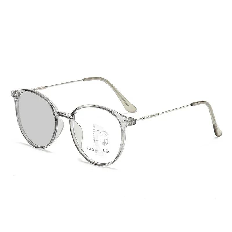 Classic Oval Photochromic Multifocal Reading Glasses Ultra Light Comfortable Advanced Eyeglasses For Women And Men 0 To +4.0