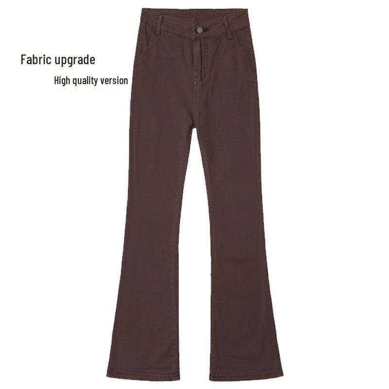 Plus Size High Waist Fleece-Lined Black Flare Jeans for Women