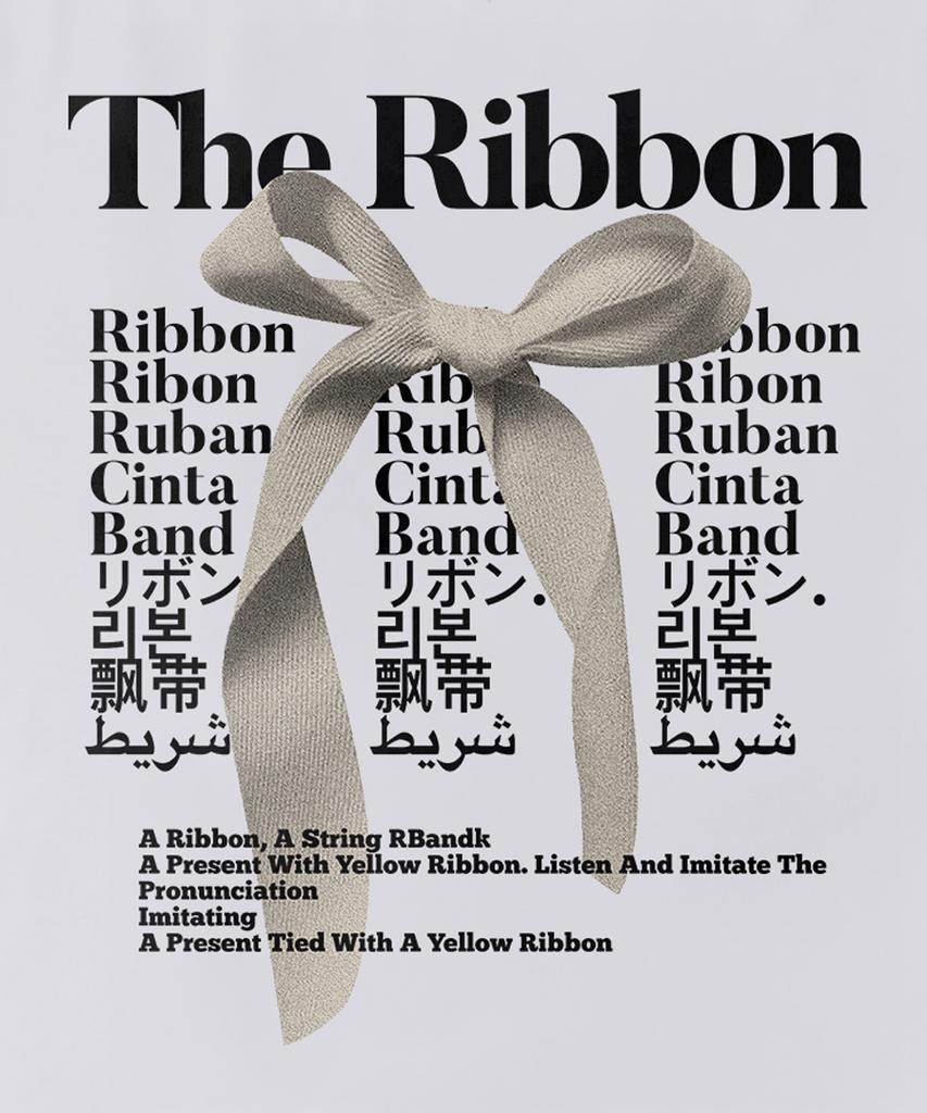 MATCHGLOBE The Ribbon Oversized Tee (White)