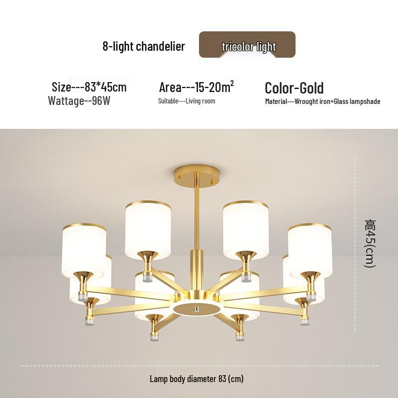 Nordic LED Chandelier: Modern Gold Dustproof Lampshade for Living Room & Dining Area