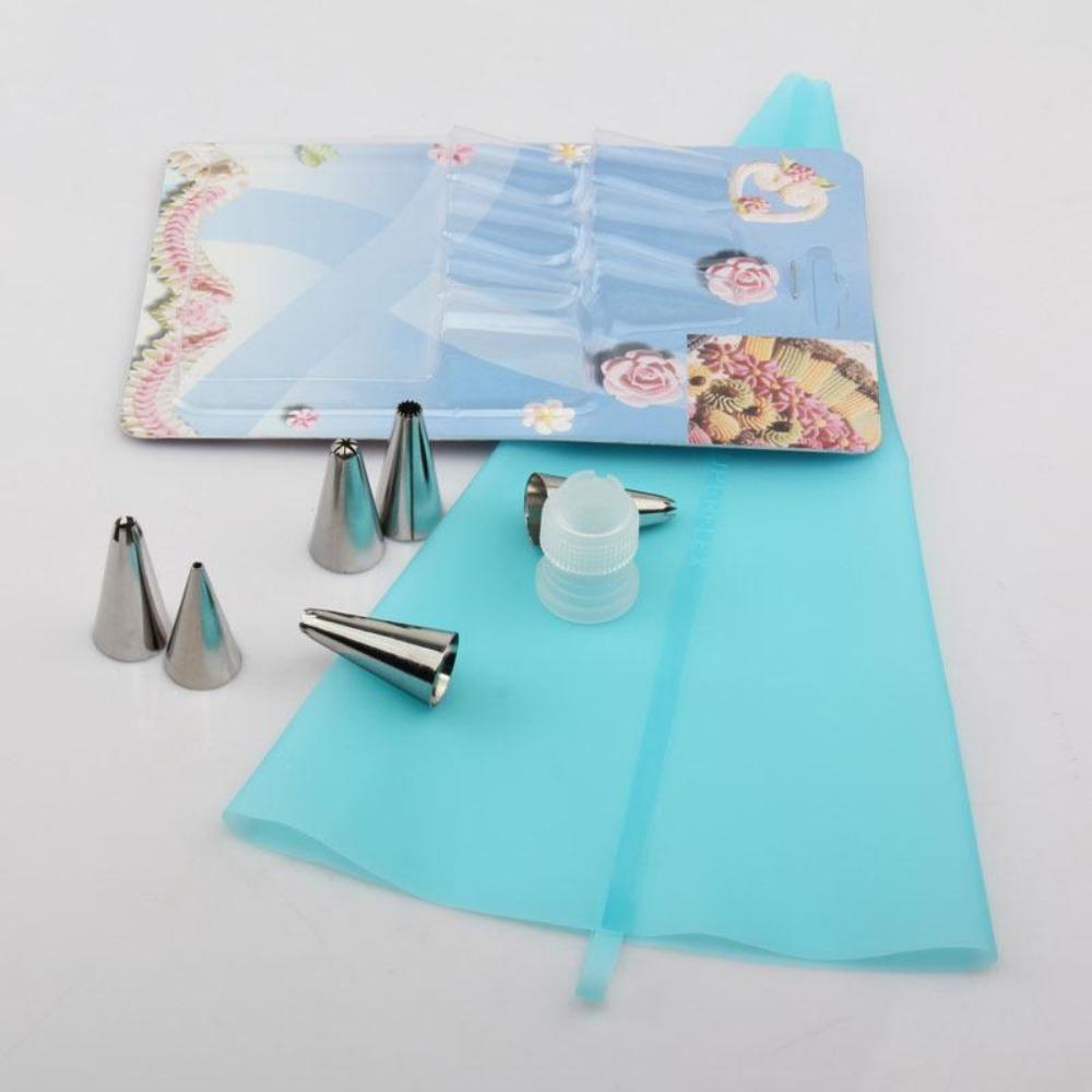 Pastry Bag with Stainless Steel Tips for Cream
