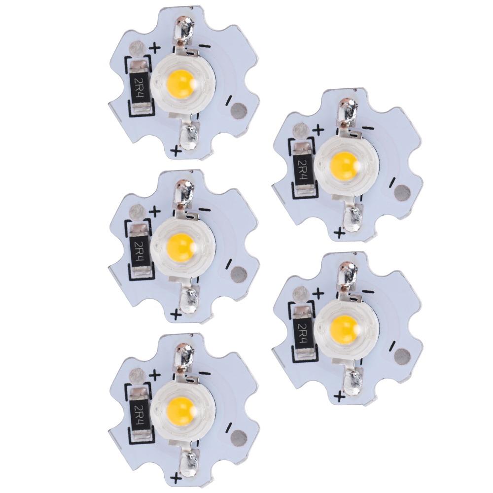 25pcs Replace 3W LED Lamp Beads 5V Aluminum High Power LED Light Source Chip Floodlight Bulb
