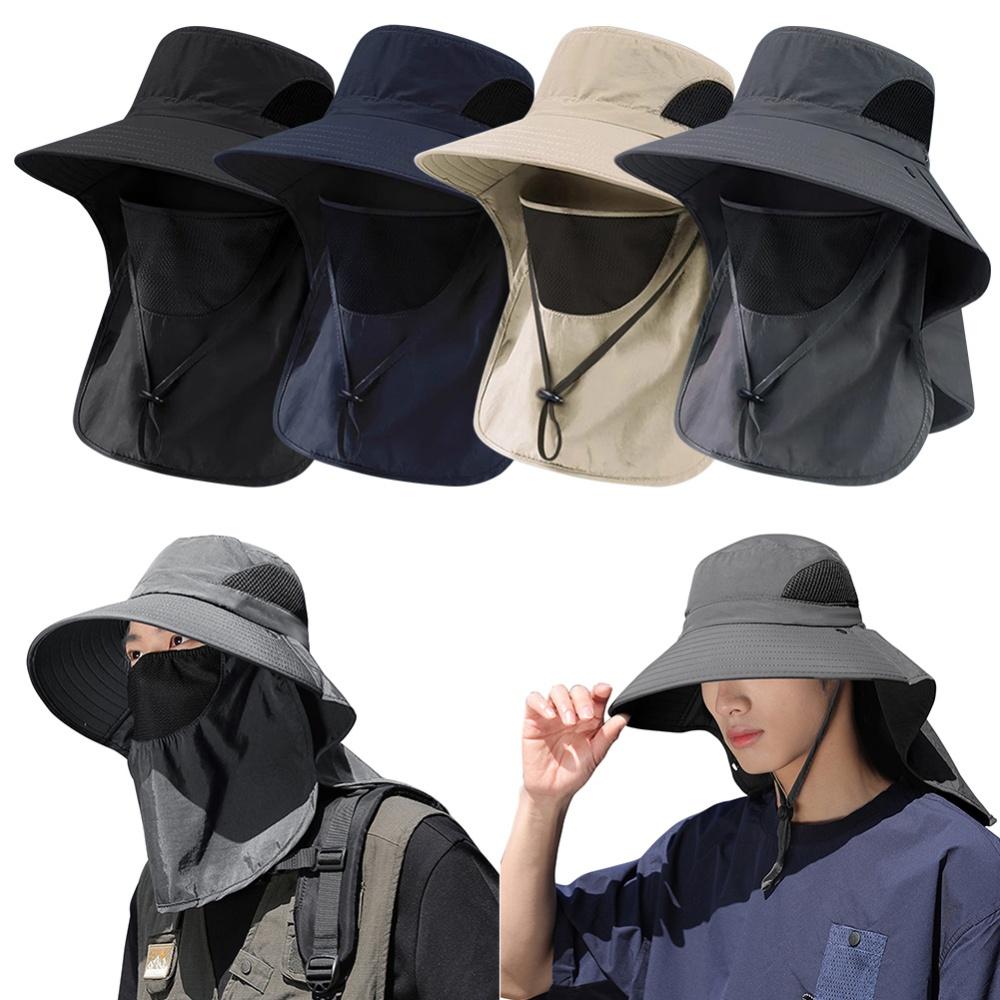 1pc Summer Sun Hats Neck Flap Fisherman Hat UV Protection Outdoor Hunting Fishing Cap For Hiking Camping Visor Bucket Hat