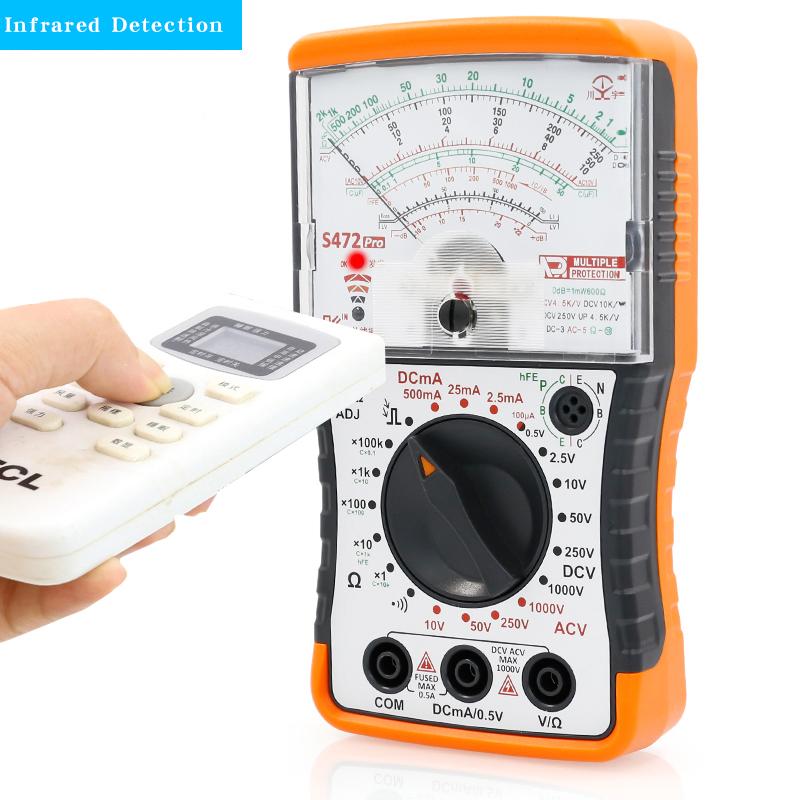 NJTY S471PRO Mini Analog Multimeter, Universal High-Precision Mechanical Anti-Burn Multimeter