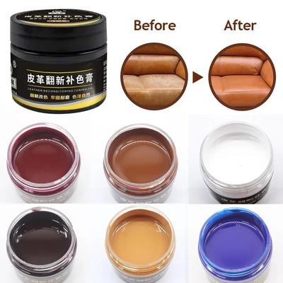 50ml Red Leather Paint for Painting Leather Bag Sofa Shoes and Clothes Free Sponge and Gloves Acrylic Paint Leather Repair Cream