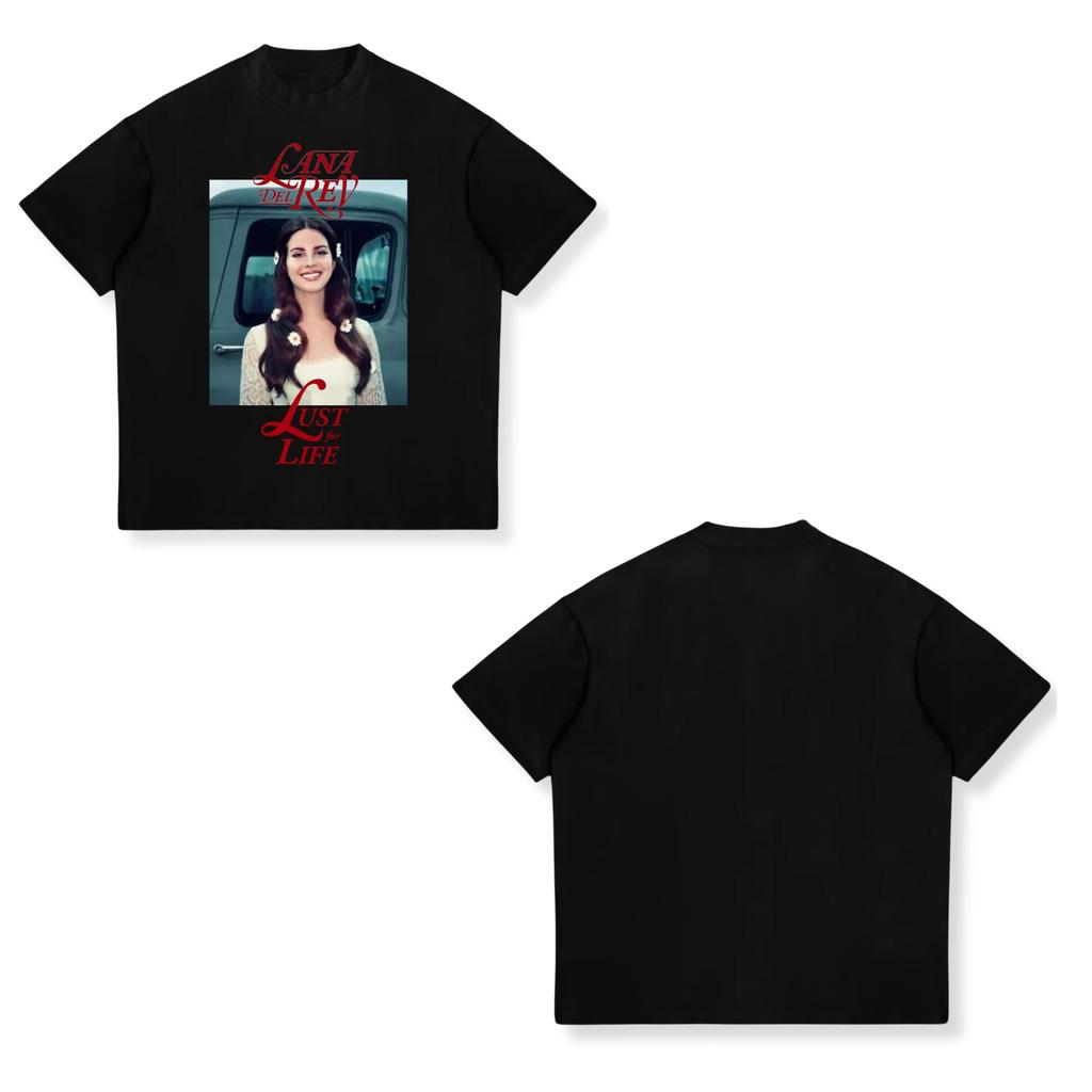 Singer Lana Del Rey Graphic T Shirt Unisex Women Fashion Hip Hop 90s Vintage TShirts Oversized Cotton Casual Tshirt Y2k Streetwear