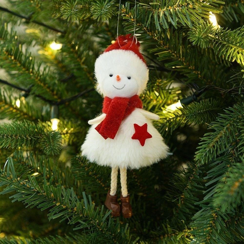 Angel Doll Christmas Plush Doll Elk Pattern Christmas Hanging Doll Christmas Tree Decor