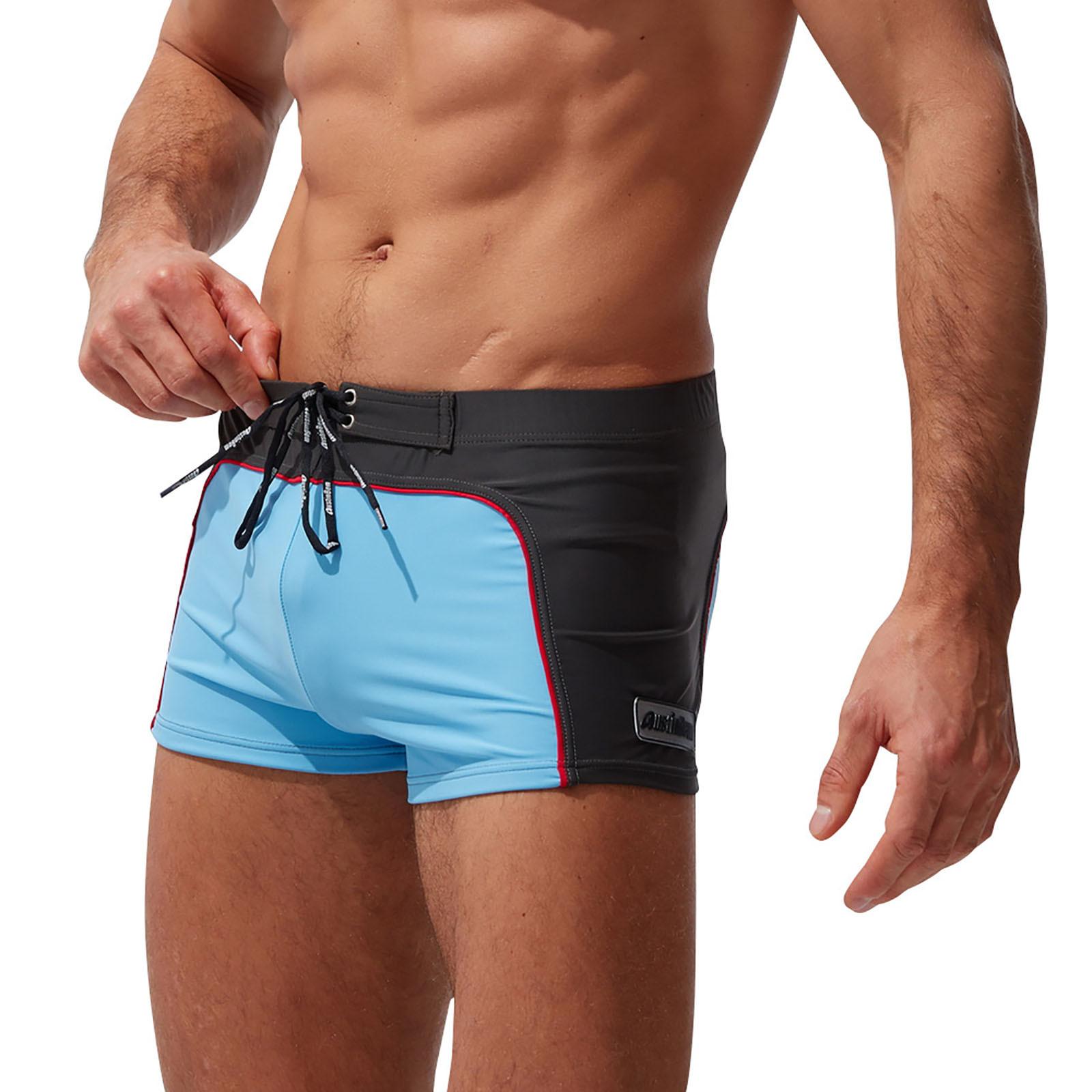 

Модные мужские дышащие плавки, брюки, однотонные купальники, пляжные шорты, тонкая одежда S