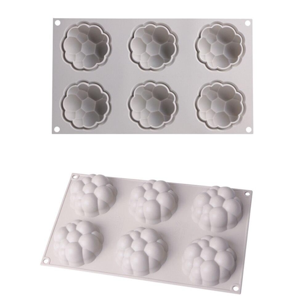 Silicone Mold Dessert Cake Mousse Mold 6 Cavity Cloud Shape Cake Decorating Tools