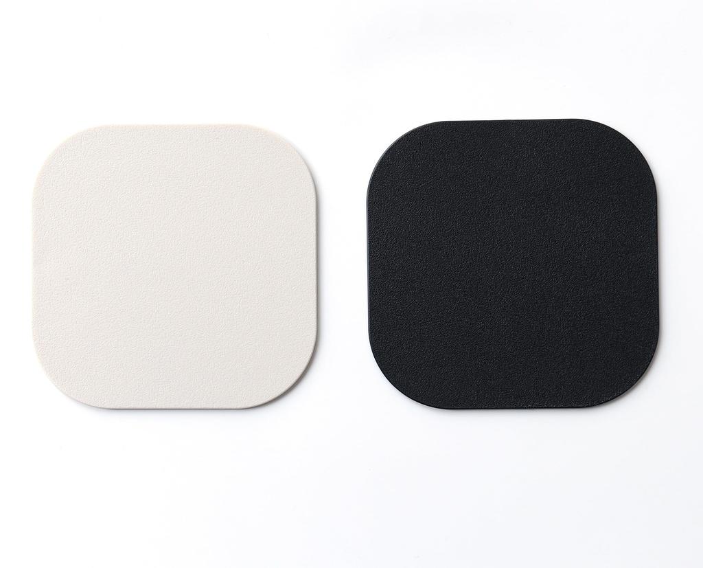 Ihara Planning Cutting Board Set of 2 Cut Plate Square 2 Black Ivory CPLS22 Made in Japan &