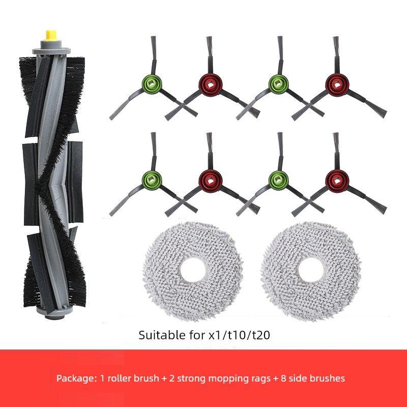 Compatible with Ecovacs Deebot Accessories X1/T5/T8/T9/T10/T20 Roller Brush, Filter, Dust Bag, Cleaning Fluid, Consumables