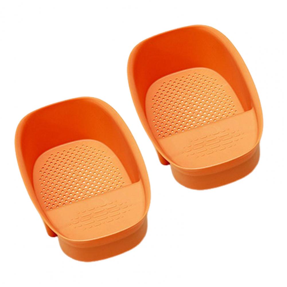 

2Pcs 21*13.5cm Sink Drain Strainer Baskets Food Grade BPA Free Fruit Vegetable Strainer Baskets Kitchen Food Catcher Filters помаранчевий