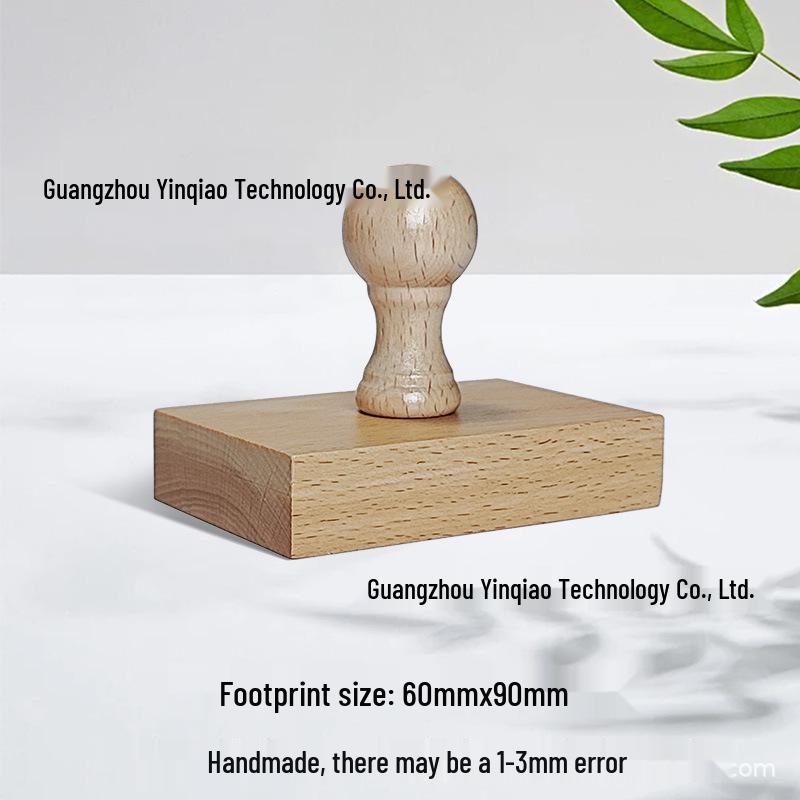 Custom DIY Wooden Rubber Stamp for Engraving and Journal Design