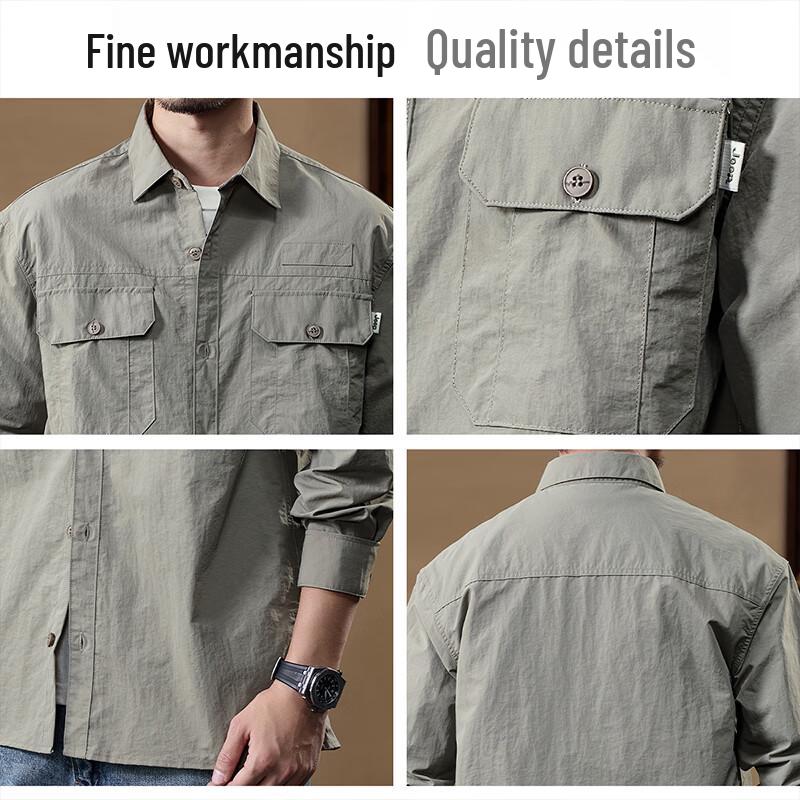 JEEP Men's Loose Fit Long Sleeve Casual Shirt