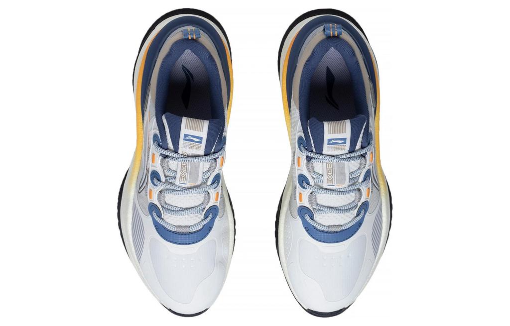 Li Ning Exceed 5 Trendy Cushioning Slip Resistant Abrasion Resistant Lightweight Low Top Casual Shoes Men's Mist White AGLS173-1