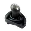 5-Speed Leather Shift Knob with Dust Cover for Renault Logan II 2013-2022, Premium ABS & Leather Gear Lever for Smooth Shifting