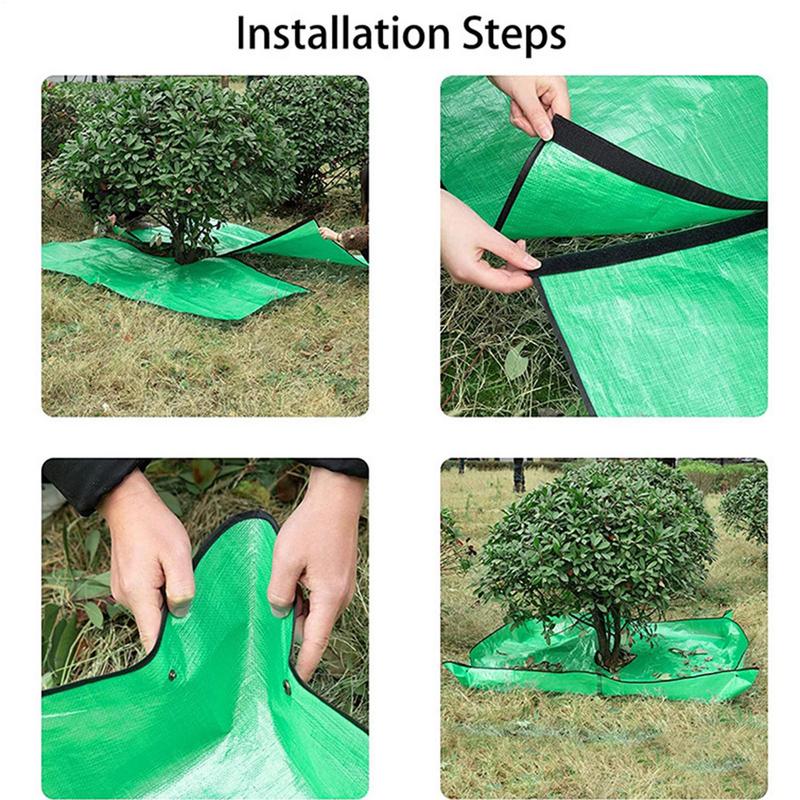 Tuin Tarp Landschapstarp Voor Snoeien Met 12 Inch Gat Waterdichte Barrière Met Vierhoekige Gespen Boom Snoeidoek Voor