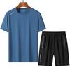 Men's Color Blocked Short Sleeve and Shorts Set