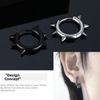 Stainless Steel Spike Hoop Earrings Spike Rivet Style Punk Stud Jewelry  for Gift Use