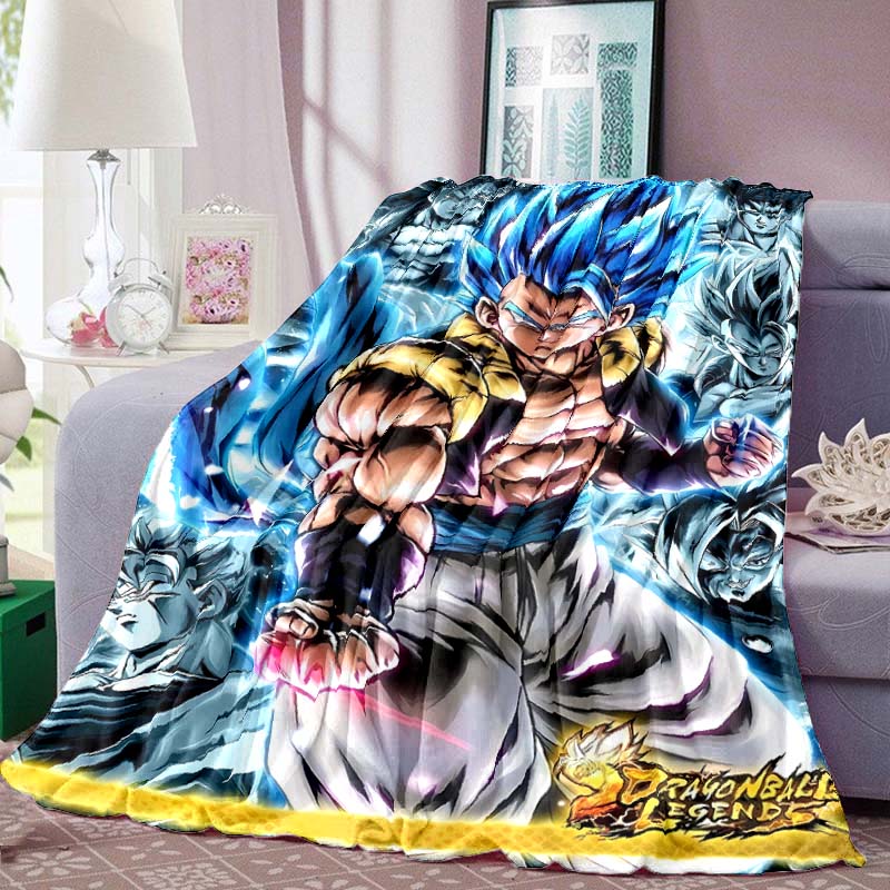 Dragon Ball Anime Print Blanket Warm Comfortable Flannel Blanket for Bedrooms, Sofas, Beds, Chairs, Picnics, Travel-LXR7