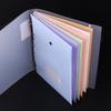 Transparent 3-Hole Folder with 11-Hole Pages, Vertical Snap Closure