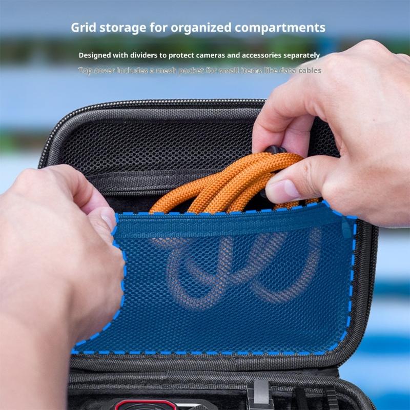 Bolsa de Armazenamento Resistente à Água para Equipamento de Câmera de Uso Pesado Maleta Rígida Resistente a Impactos para Câmera Esportiva Pro2 Bolsa de Transporte