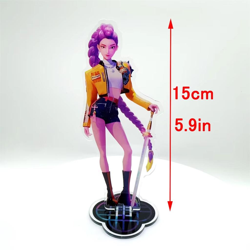 Anime KPop Demon Hunters Figure Acrylic Stand Model Rumi Mira Zoey Birthday Tabletop Decoration Christmas Fans Gifts 15cm